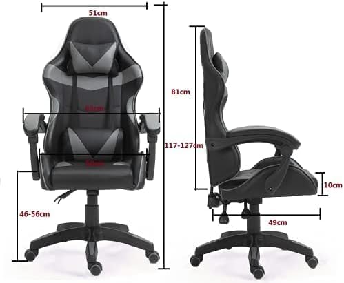 Swivel Faux Leather Office Chair Racing Sports Gaming Tilt Computer Desk Chair