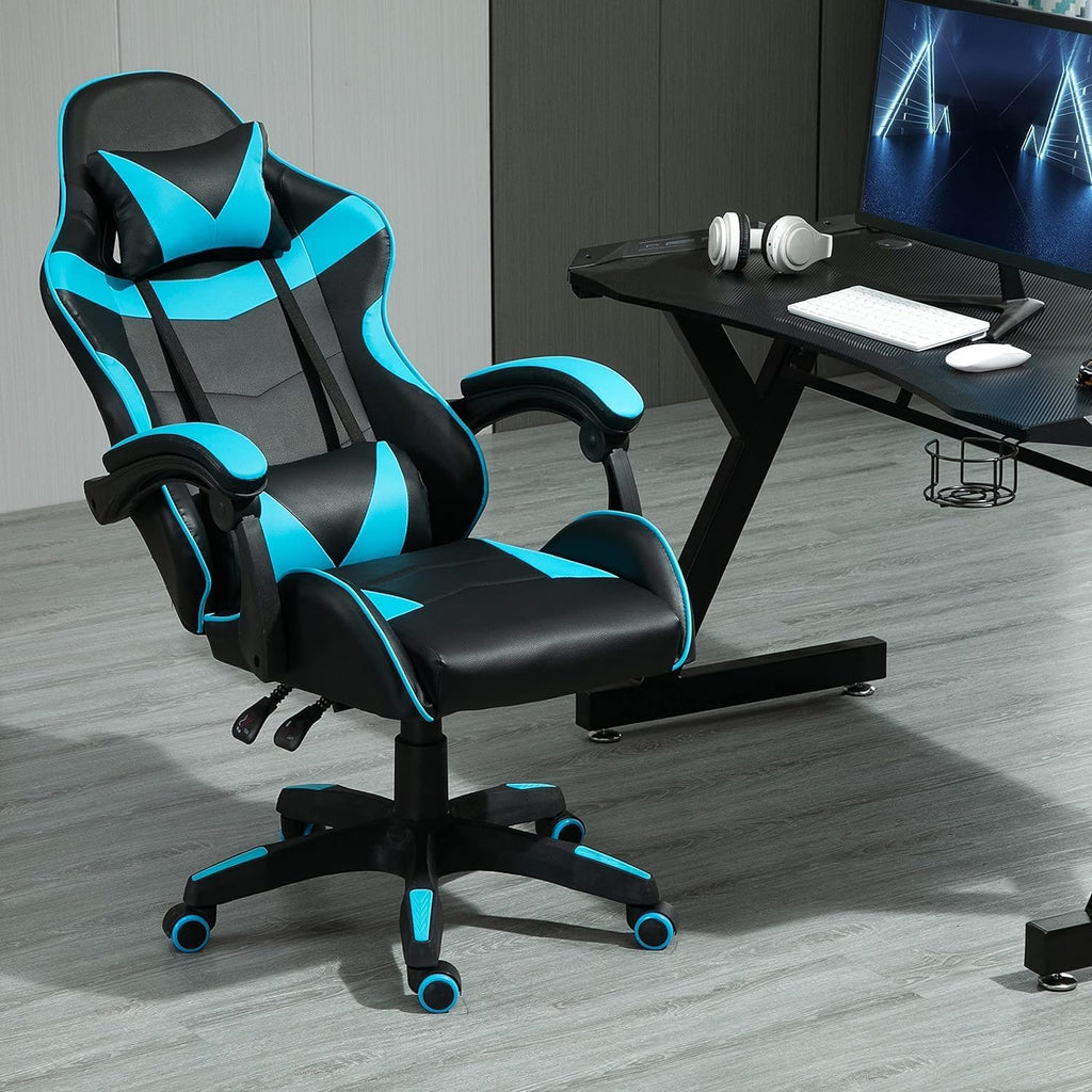 Swivel Faux Leather Office Chair Racing Sports Gaming Tilt Computer Desk Chair